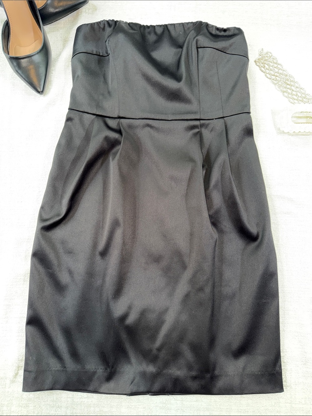 Express Classic Black Strapless Dress